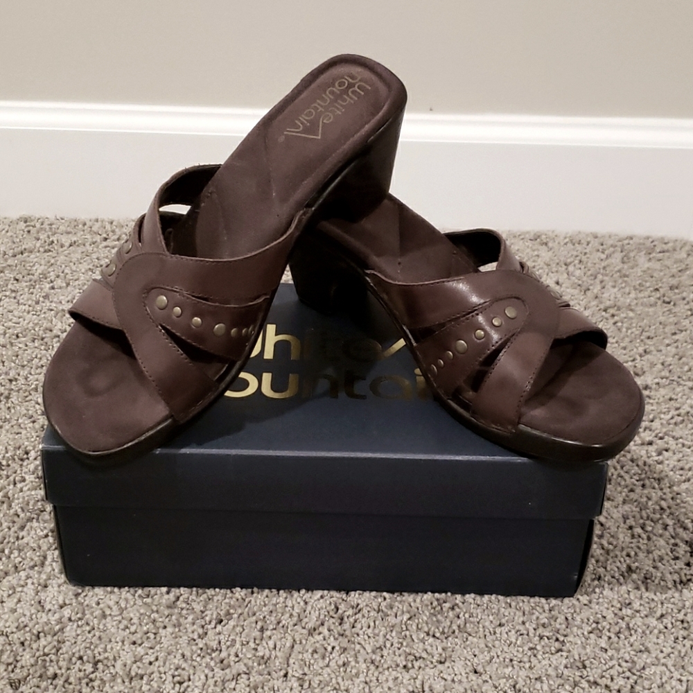 White Mountain Slip-on Sandals Size 8